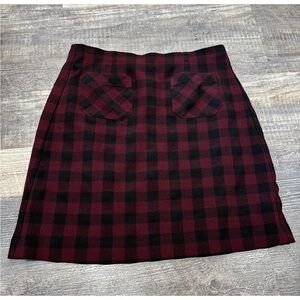 J. Jill Gingham A-line skirt Size Small Petite Cabincore